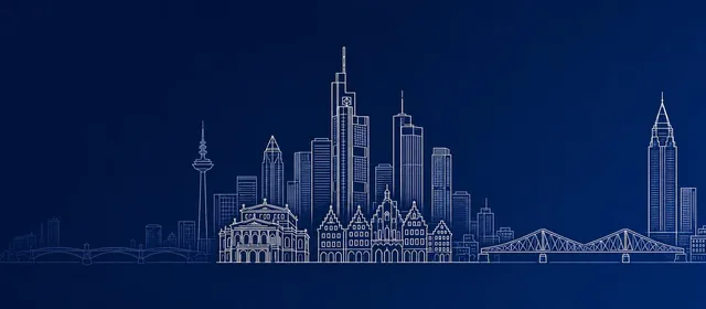 Skyline-Silhouette Frankfurt