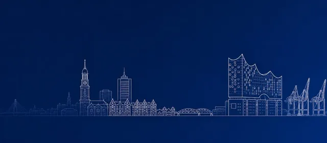 Skyline-Silhouette Hamburg