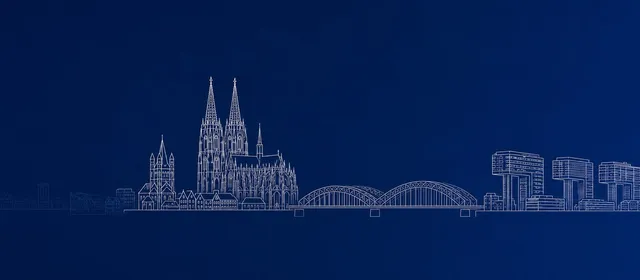 Skyline-Silhouette Köln