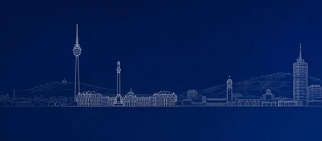 Skyline-Silhouette Stuttgart