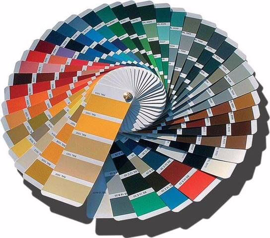 RAL Farbpalette Deckensegel rund mit Alurahmen RAL Farbpalette Deckensegel rund mit Alurahmen